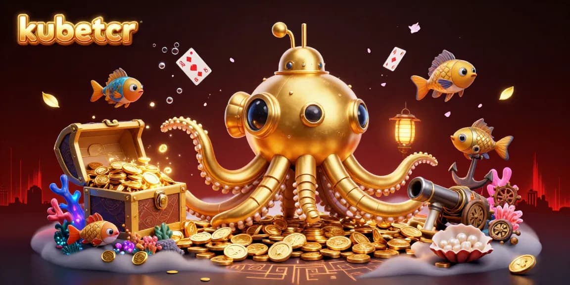 Experience thrilling action at kubetcr with a dynamic underwater casino blend of gold coins and gaming elements.