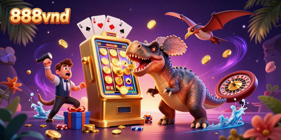 Experience the thrill of winning with 888vnd as creatures bring casino magic to life.
