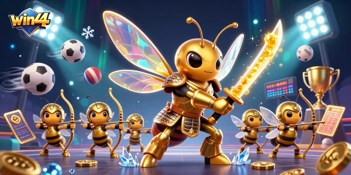Win44 players engage in thrilling bets amid dynamic casino elements and vibrant visuals.