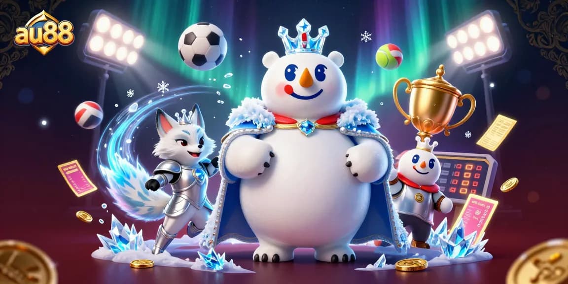 Engage in the thrilling action at au88 with 3D characters and dynamic sports elements, showcasing an exciting gaming atmosphere.