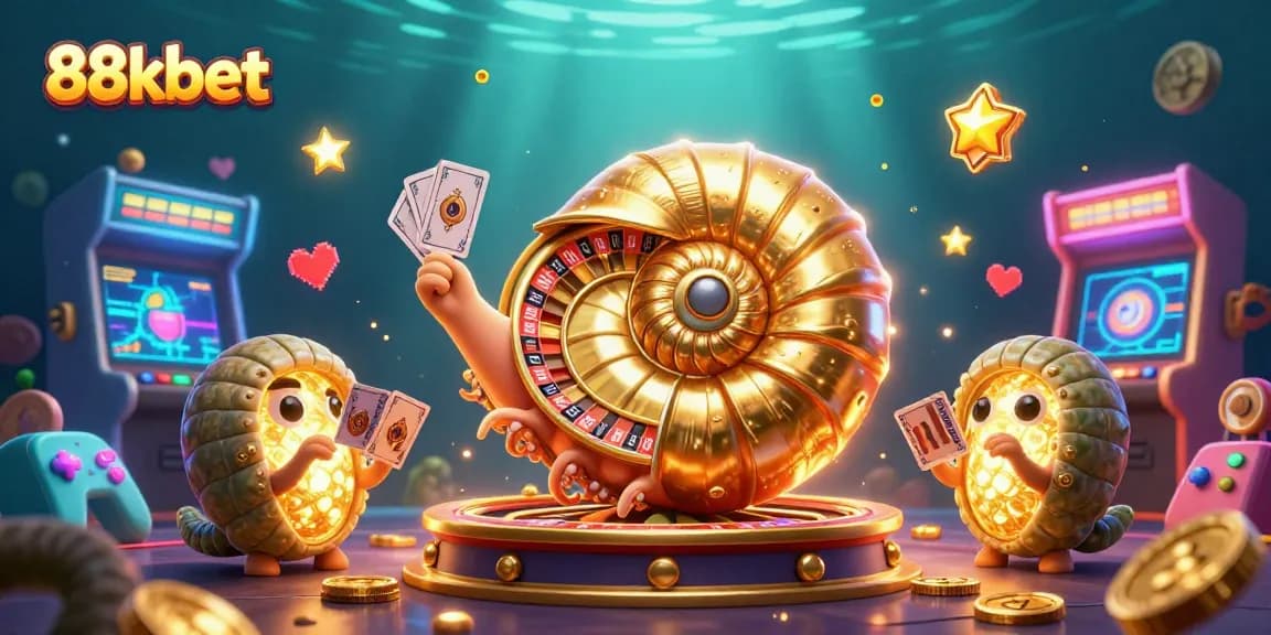 Bet on big wins with 88kbet's vibrant casino scene featuring colorful arcade elements and games.