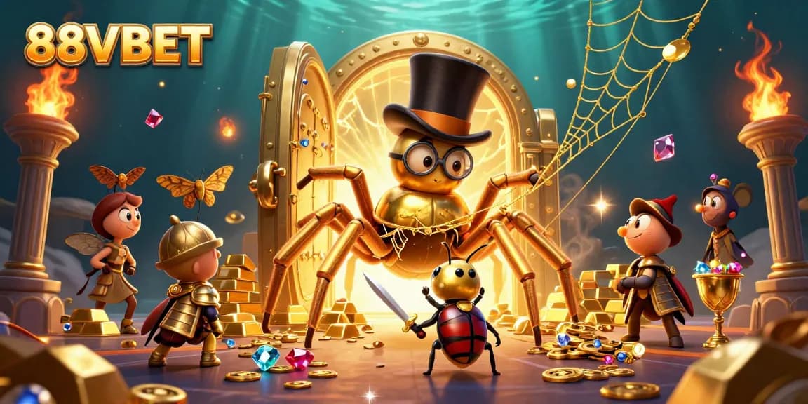 Engage with thrilling gaming moments at 88VBET featuring golden treasures and whimsical characters.