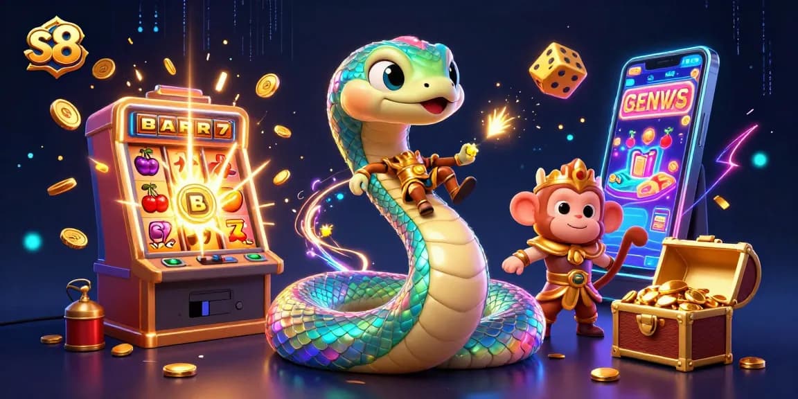Engage with the vibrant s8 casino world featuring the rainbow serpent, monkey king, and jackpot explosions.