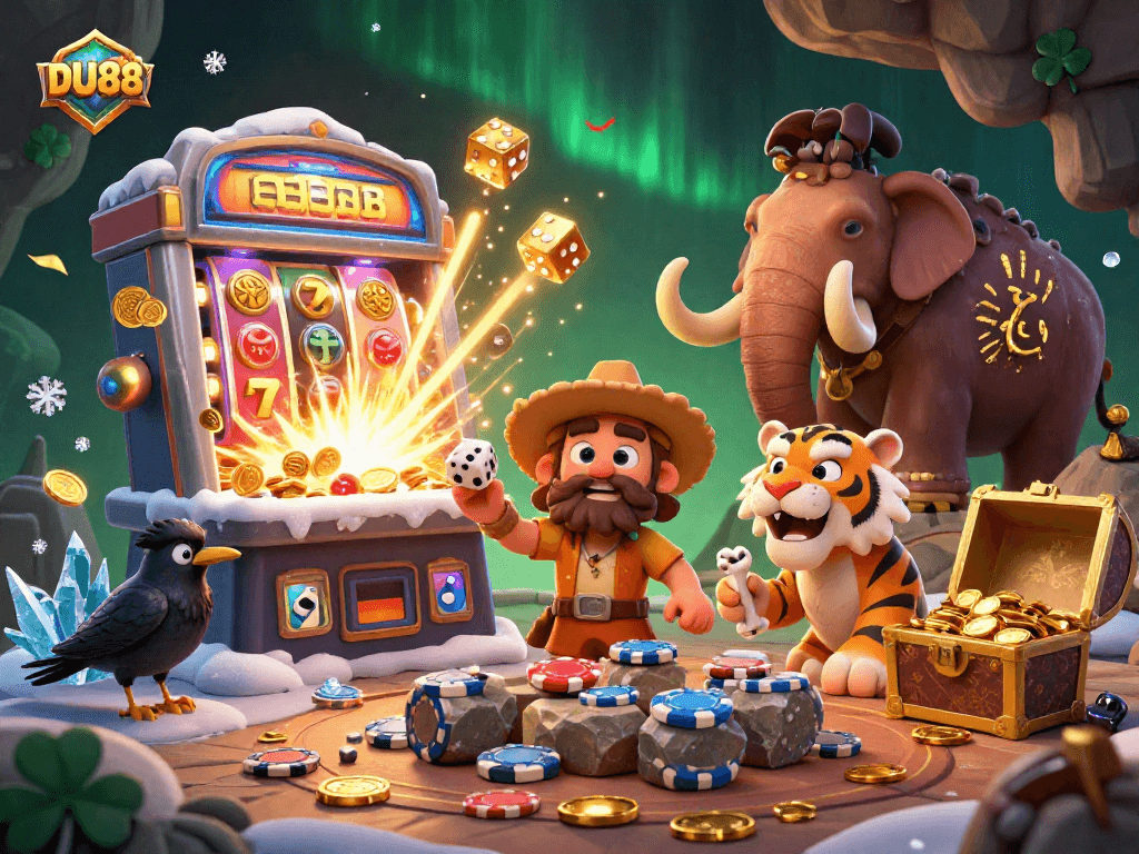 Win big at DU88 with a vibrant casino scene featuring unique characters and exciting gaming elements.