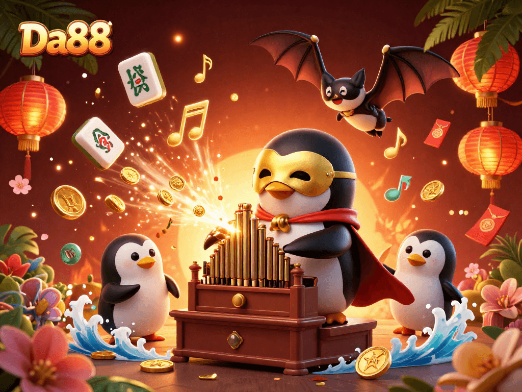 Experience the thrill of Da88 with golden coin rewards and festive Chinese elements in a dynamic casino scene.