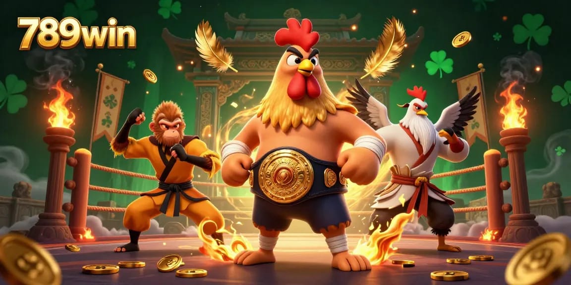 Experience thrilling action with 789win in this vibrant illustration featuring dynamic casino characters.