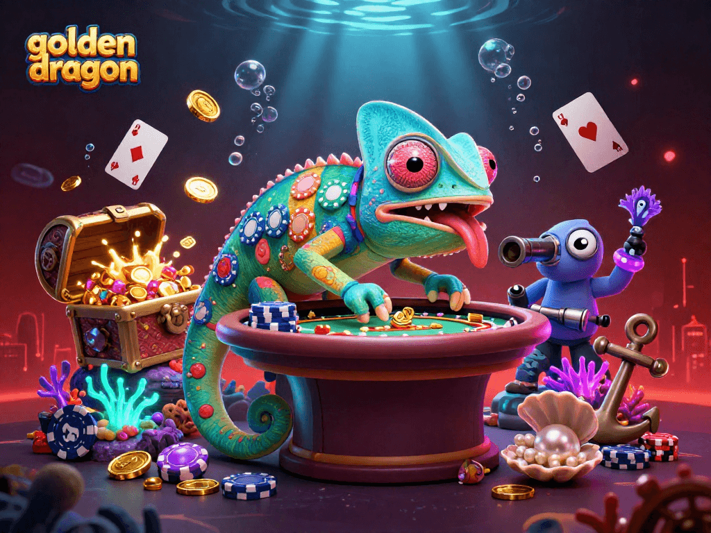 Experience the excitement of the golden dragon slot game with vibrant casino elements.