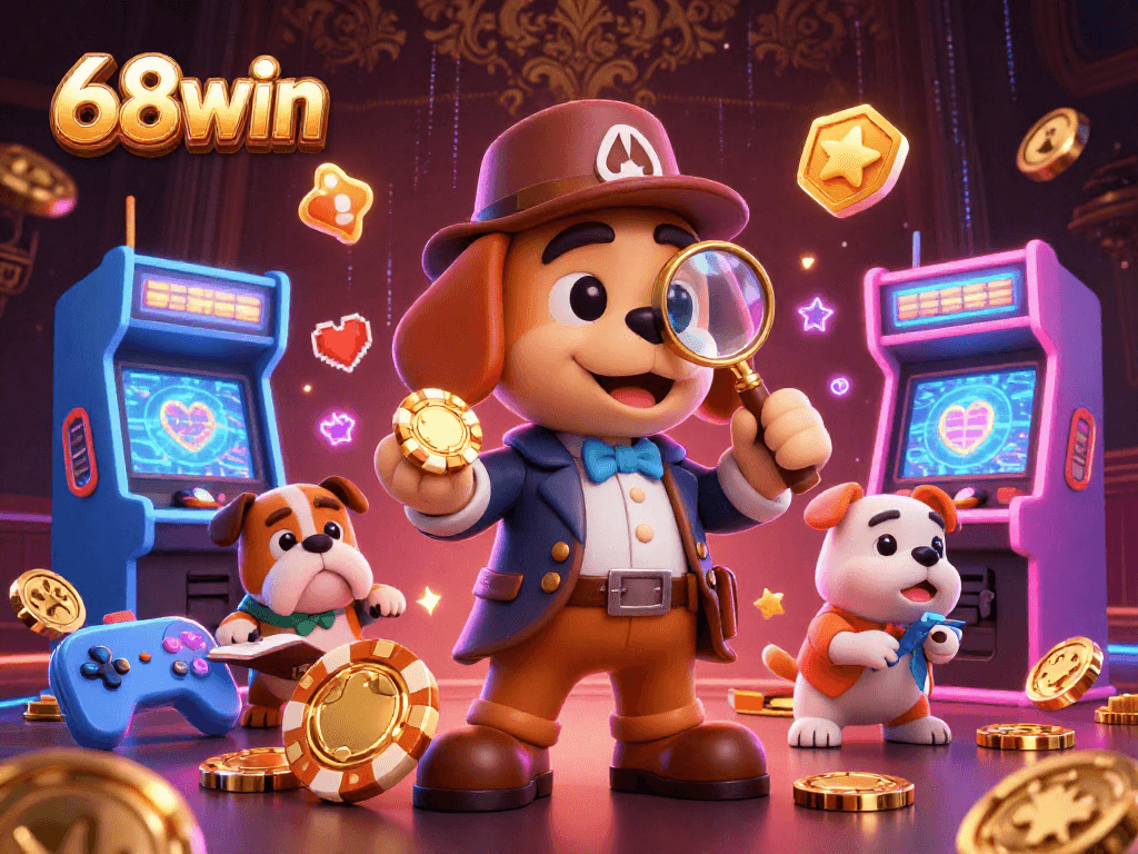 Experience thrilling gameplay at 68win with the golden poker chip clue finding adventure.