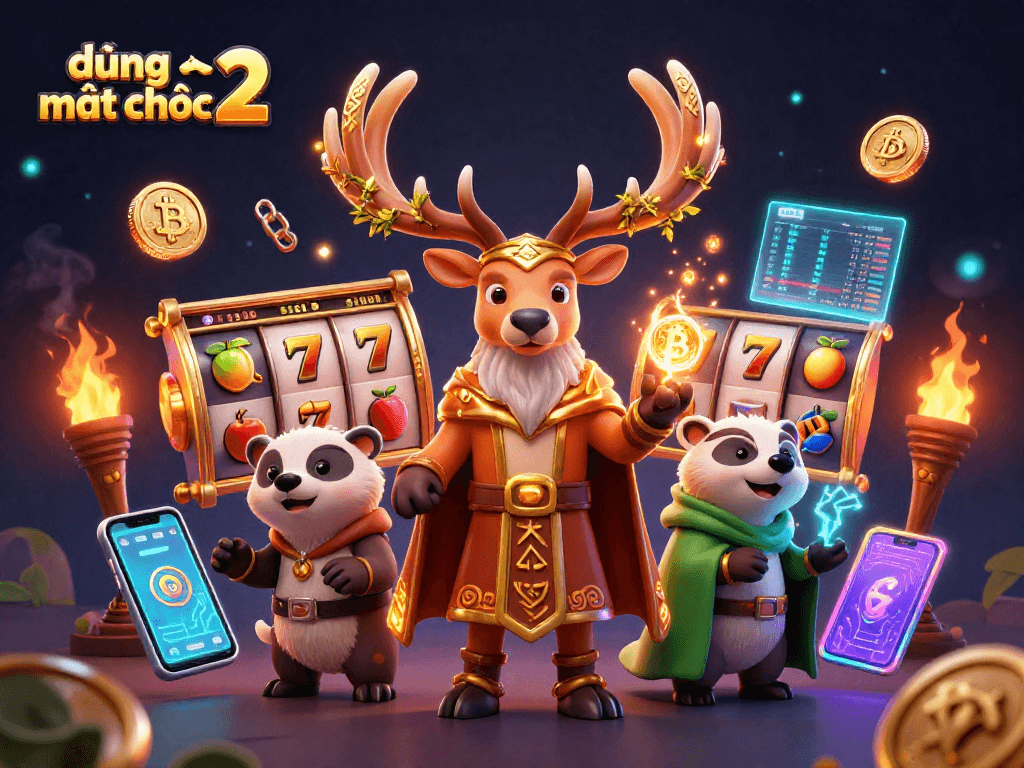 Engage with the vibrant world of đường mạt chước 2, showcasing dynamic slot reels and mystical elements.