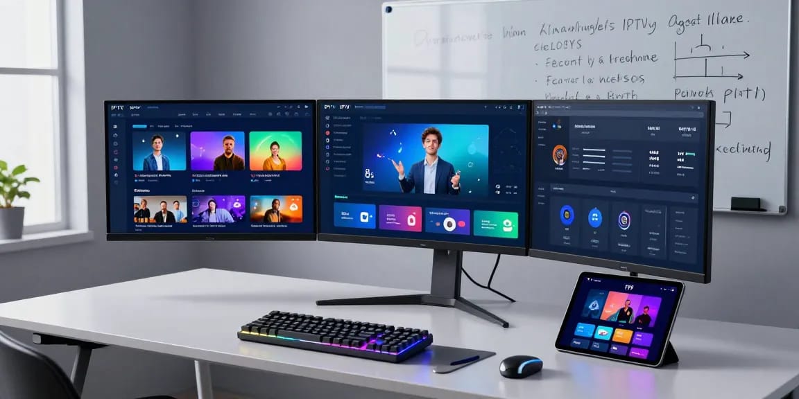 An innovative IPTV panel showcasing advanced user-friendly analytics for effective streaming service management, highlighting features like user metrics and cloud integration.