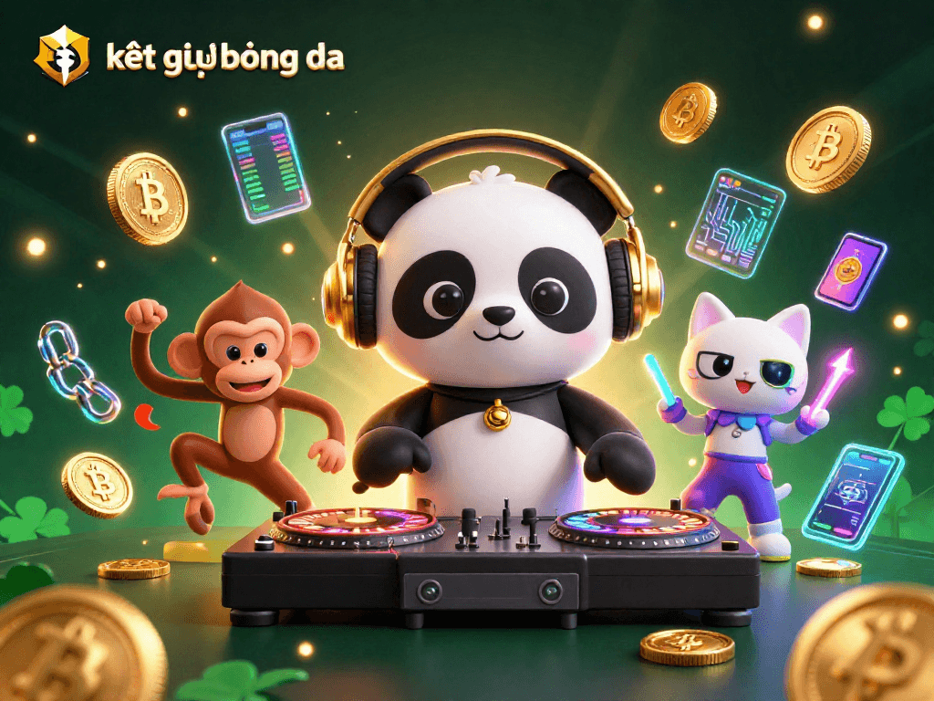 Experience real-time kết quả bóng đá with vibrant casino-themed characters in a dynamic setting.