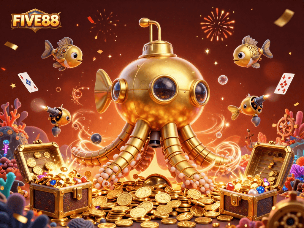 Win big with FIVE88: Dive into a golden treasure sea with unique characters and magical elements.