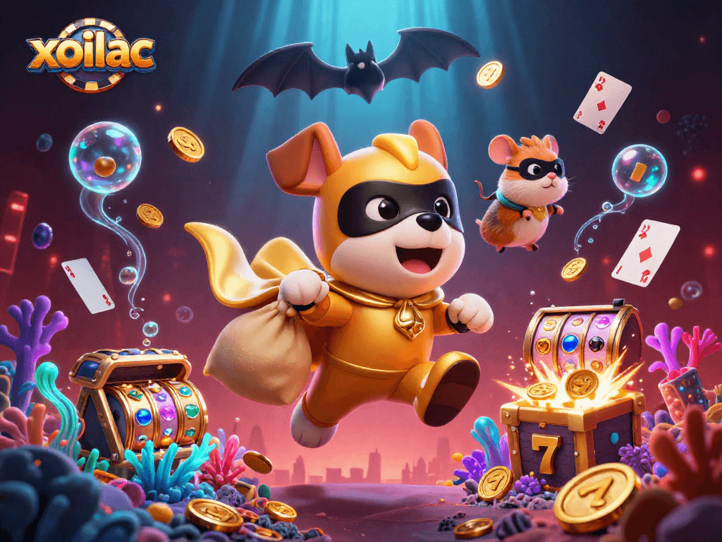 Xoilac immerses viewers in an exciting casino atmosphere filled with vibrant characters and dynamic gameplay.