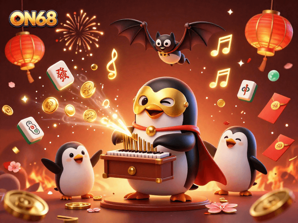 Join ON68 for captivating casino experiences with golden coins and vibrant game elements.