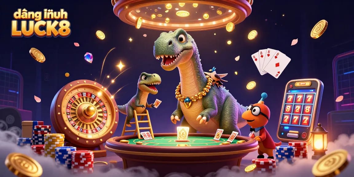Experience đăng nhập LUCK8 with a unique casino adventure featuring dynamic characters and vibrant gaming themes.