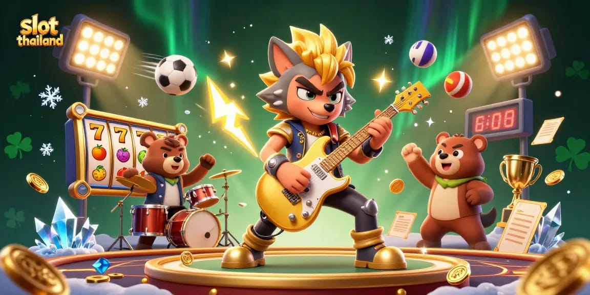Engage in thrilling gameplay at slot thailand, featuring dynamic slot reels and vibrant 3D elements.