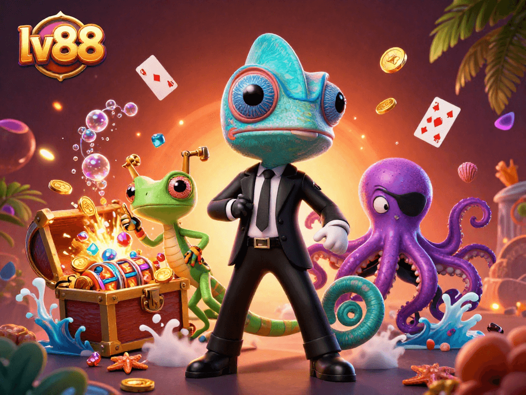 Experience thrilling gameplay at lv88 with winning slots and engaging characters in vibrant underwater action.