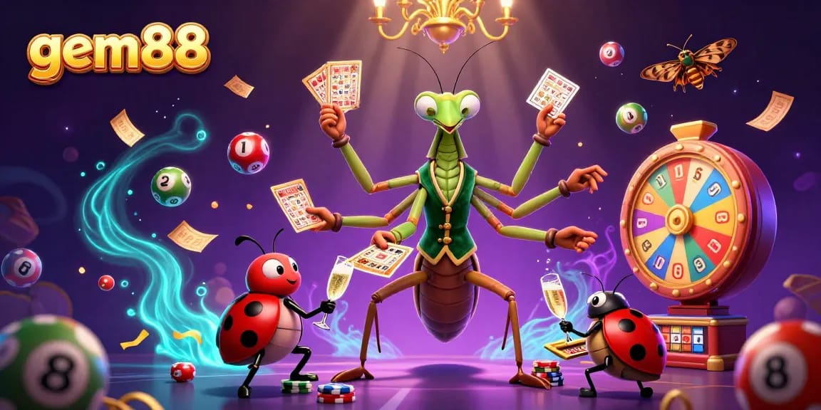 Experience gem88's thrilling atmosphere of fun and excitement with vibrant lottery elements.