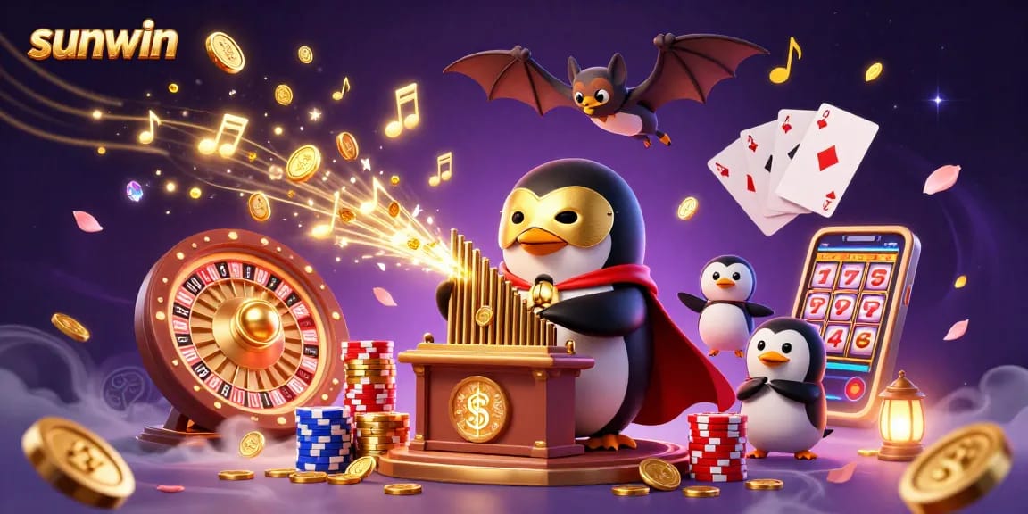 Engage with thrilling sunwin casino action as the phantom opera penguin unleashes golden coins.