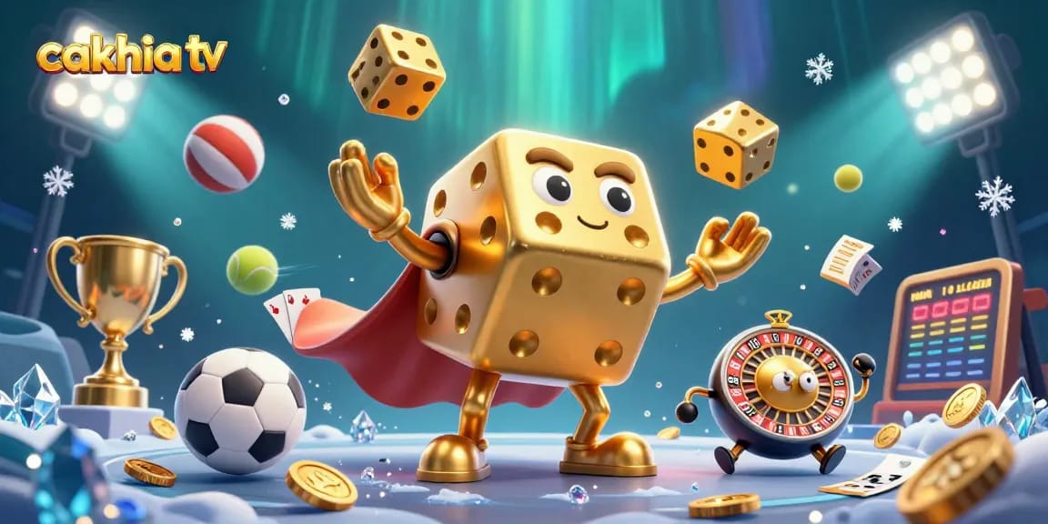 Cakhia TV showcases engaging live sports betting with vibrant 3D characters and dynamic elements.