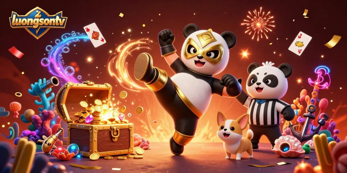 Engage in thrilling action with luongsontv featuring colorful animated characters in an exciting casino scene.