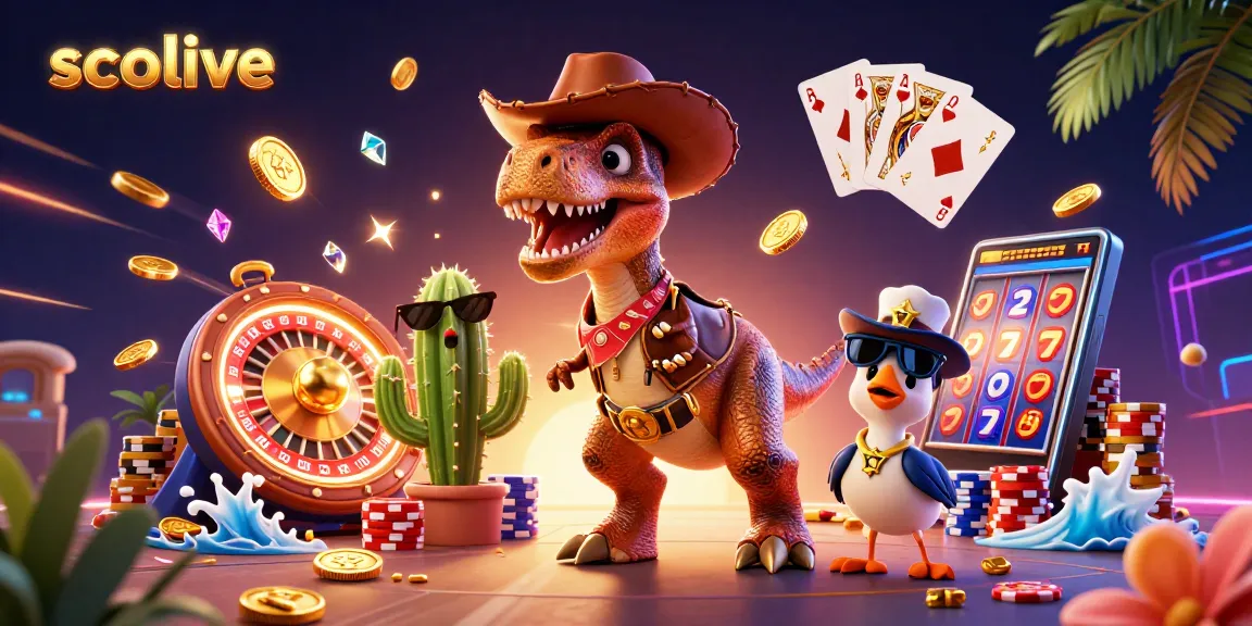 Socolive offers thrilling live betting experiences as a cartoon dinosaur dashes through coins and gaming elements.