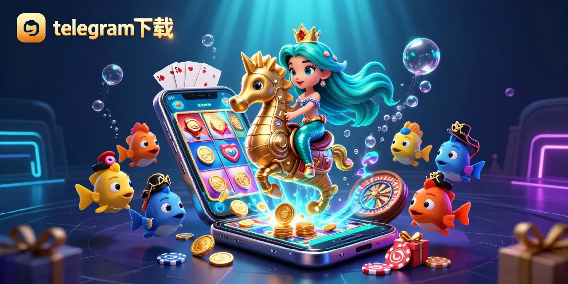 与Telegram下载旋转并赢得胜利，魔法公主和海马赌场场景熠熠生辉。