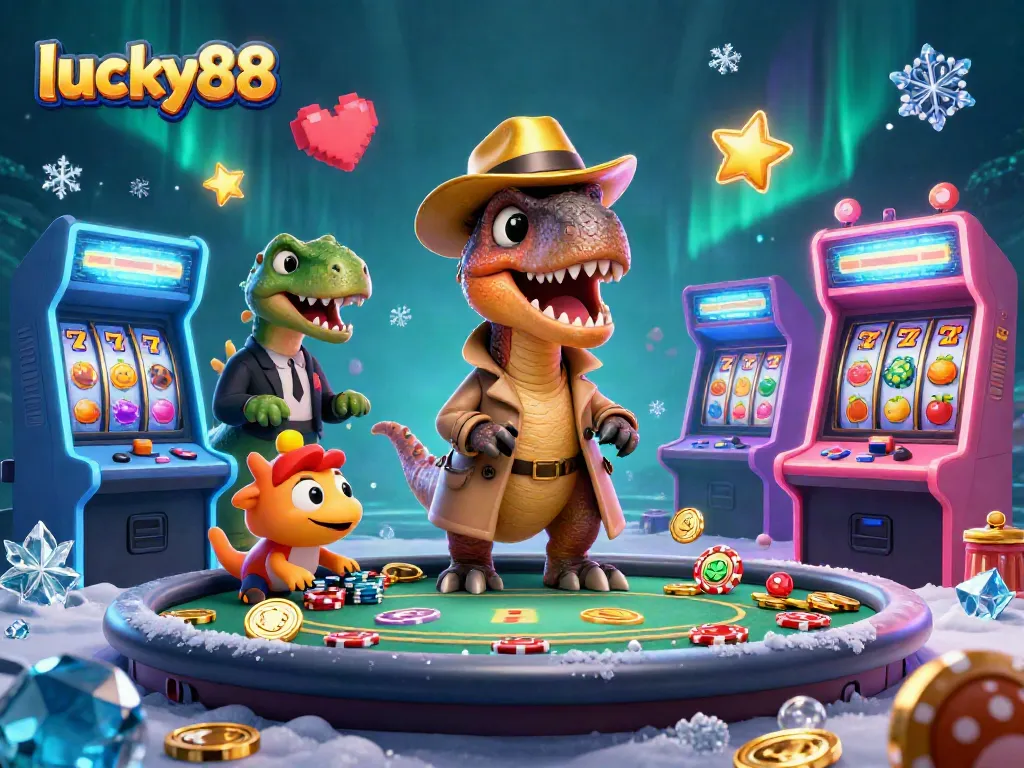 Experience the exciting gameplay of lucky88 with vibrant characters at a dynamic casino scene.