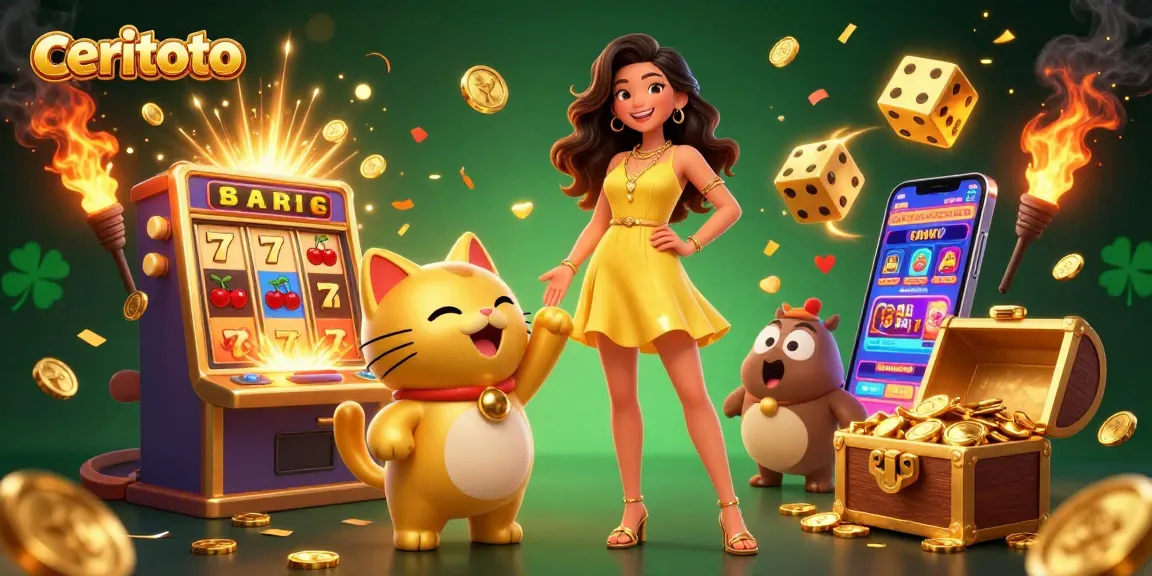 Play effortlessly with ceritoto as you engage with a vibrant online casino scene filled with golden luck.