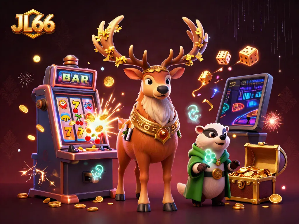 Engage with the JL66 casino experience through vibrant slot machines and mystical game elements.