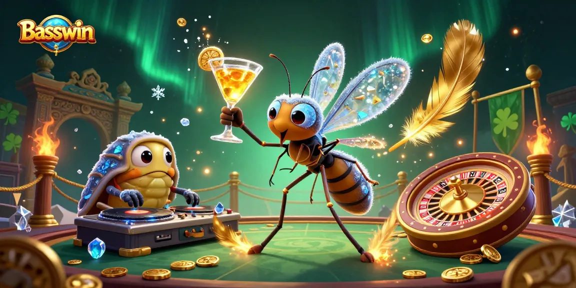 Engage with Basswin's thrilling 3D casino adventure featuring vibrant characters and gaming elements.