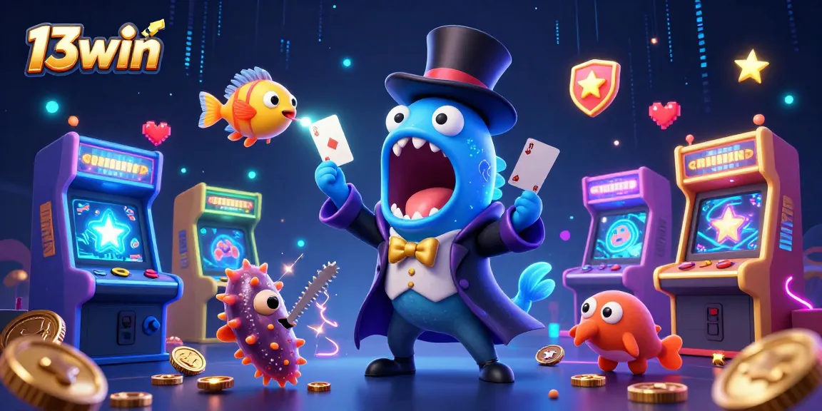 Experience the excitement of 13win's magical underwater casino with vibrant characters and engaging gameplay elements.