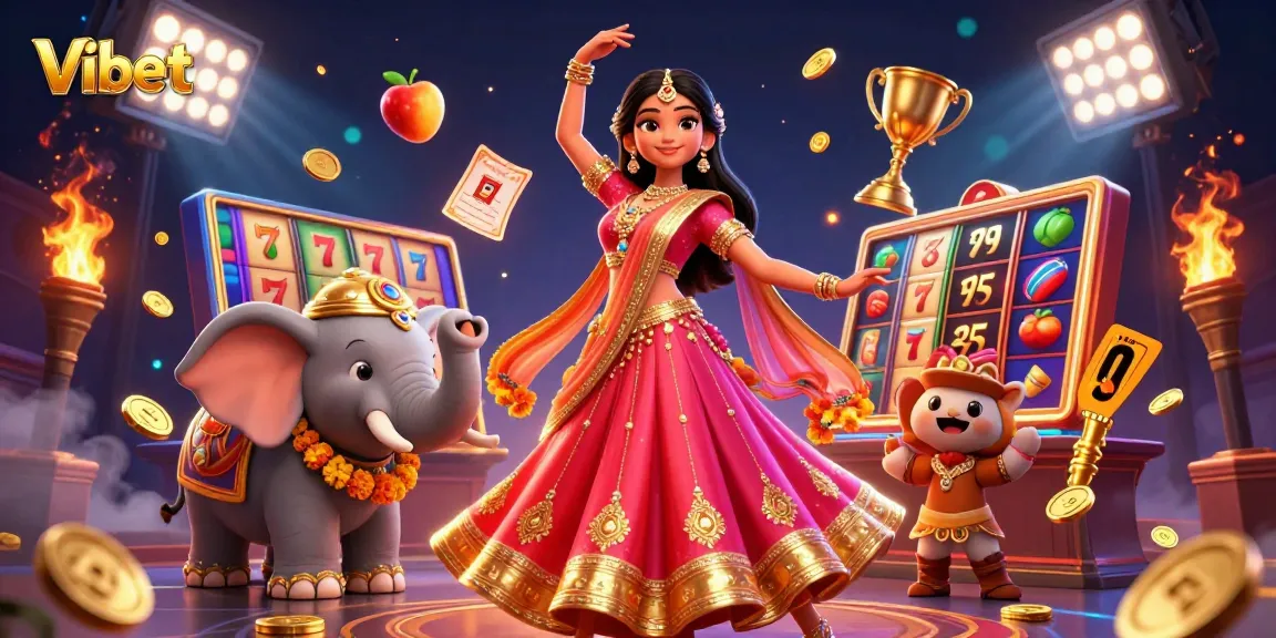 Spin for excitement with Vibet's vibrant slot game showcase and dynamic visuals.