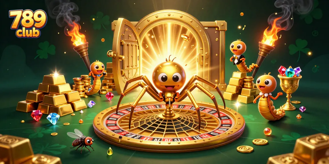 Experience thrilling gameplay at 789 club with a lively 3D casino scene full of treasures.