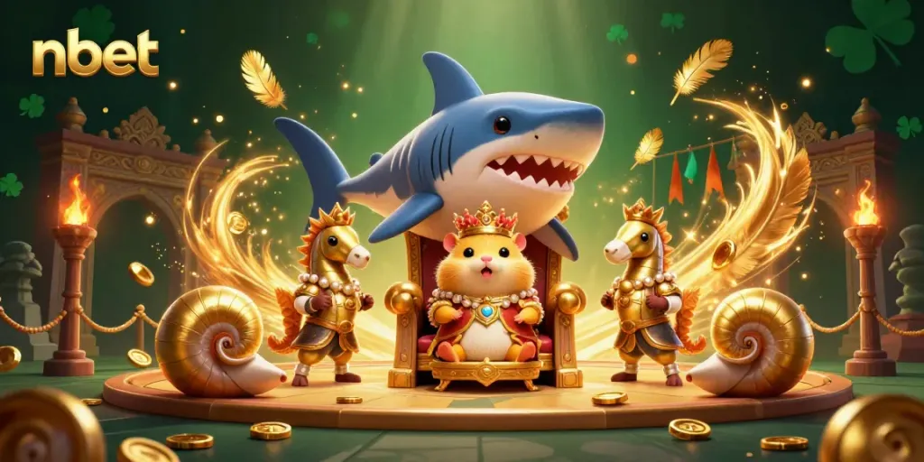 Engage with nbet's golden hamster king in a vibrant, fantastical casino world filled with action.