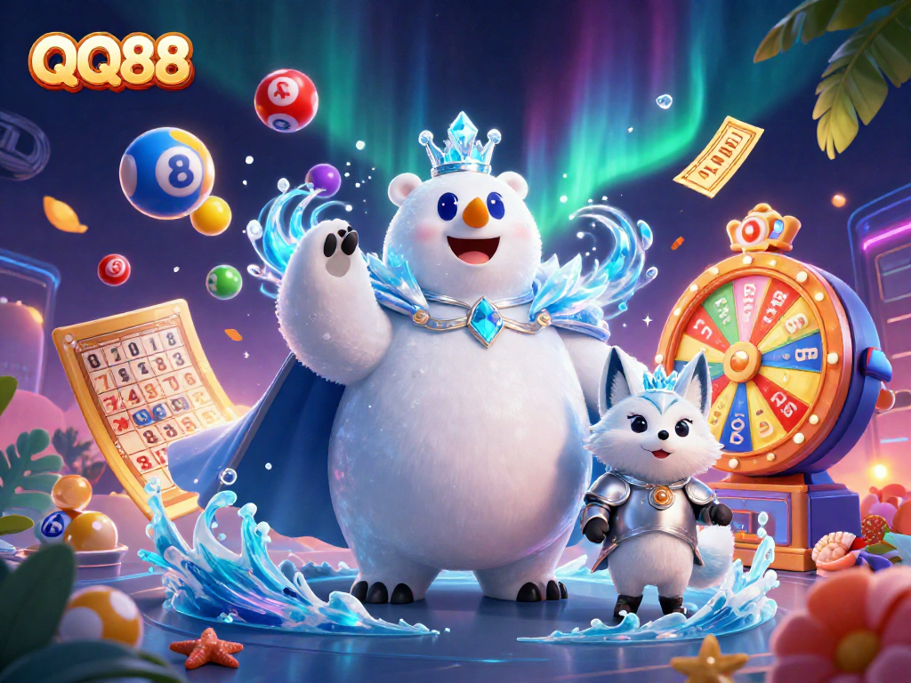 Experience the thrill with QQ88's dynamic gaming scene featuring exciting lottery elements.