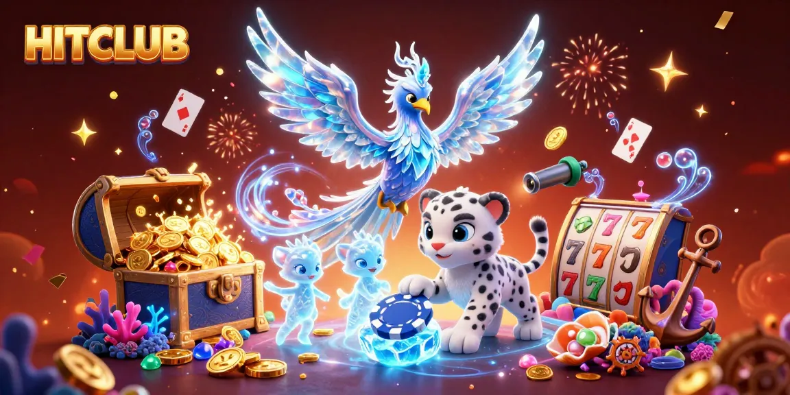 Join the action at HITCLUB with an immersive 3D animated gaming experience featuring vibrant casino elements.