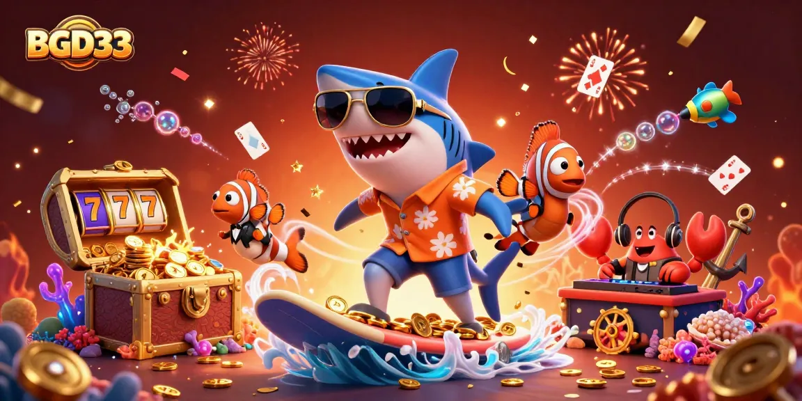 Experience gaming excitement with BGD33 in a vibrant underwater casino scene.