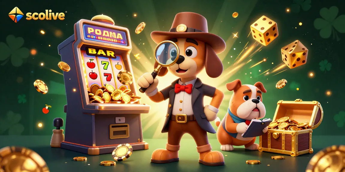 Engage with Socolive's thrilling gaming world featuring cartoon detective characters analyzing poker chip clues amidst a vibrant casino scene.