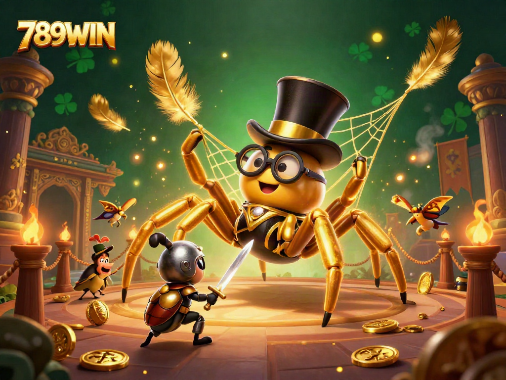 Experience exciting gameplay with 789WIN in a vibrant casino-themed illustration featuring brave characters and golden treasures.