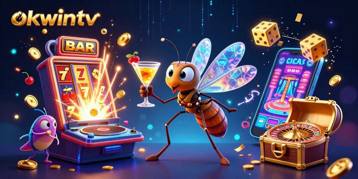 Experience the vibrant world of okwintv with animated casino characters and thrilling game elements.