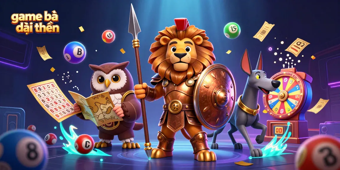 Engaging scene showcasing game bài đổi thưởng with vibrant casino elements and animated characters.