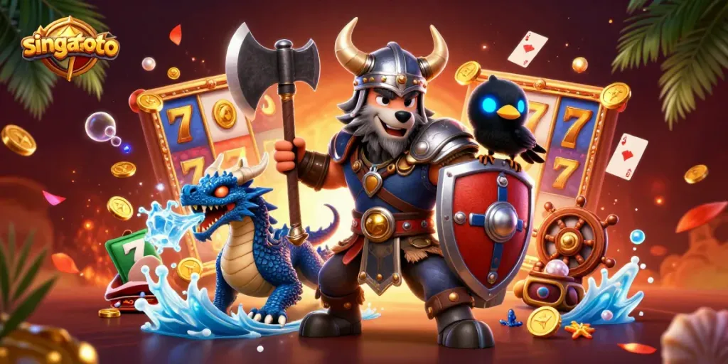 Engage with singatoto's vibrant casino experience featuring animated characters in a thrilling gaming adventure.