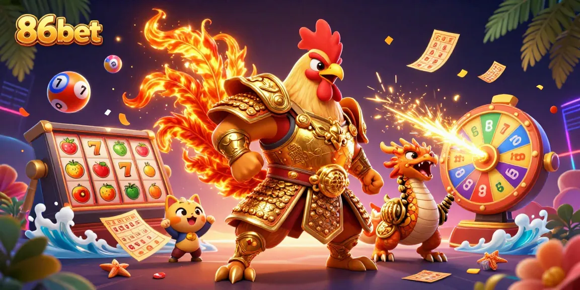 Experience thrilling wins with 86bet's dynamic gaming symbols and vibrant characters.