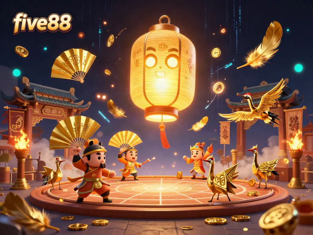 Experience the magic of five88 with dynamic elements of luck and fortune in a vibrant casino scene.