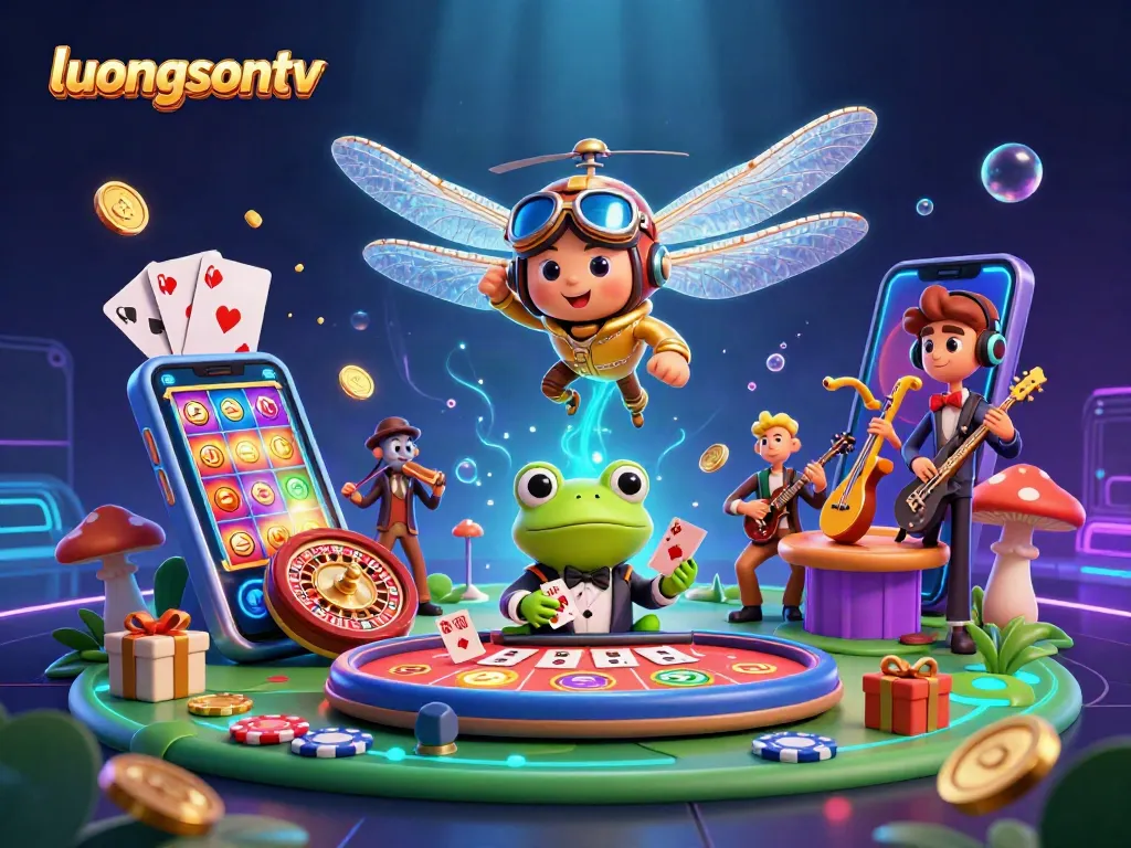 Experience thrilling action at luongsontv with vibrant casino scenes showcasing dynamic play and colorful elements.