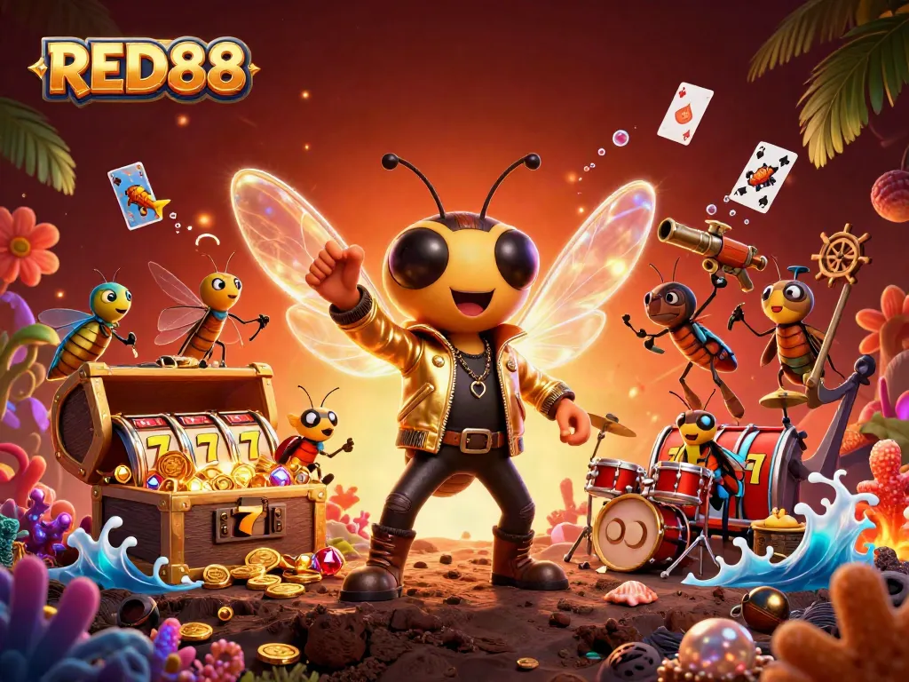 Experience thrilling slots adventures at RED88 with exciting visuals and vibrant gaming elements.