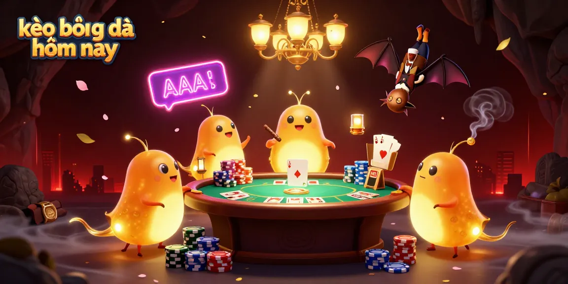 Experience kèo bóng đá hôm nay with vibrant glowworms lighting up a lively casino scene.
