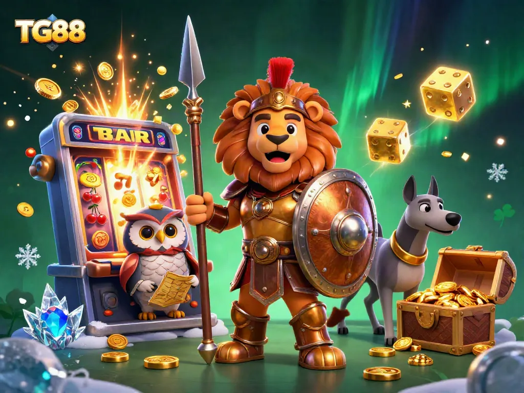 Experience the thrill of winning with TG88's dynamic casino scene filled with excitement and jackpots.