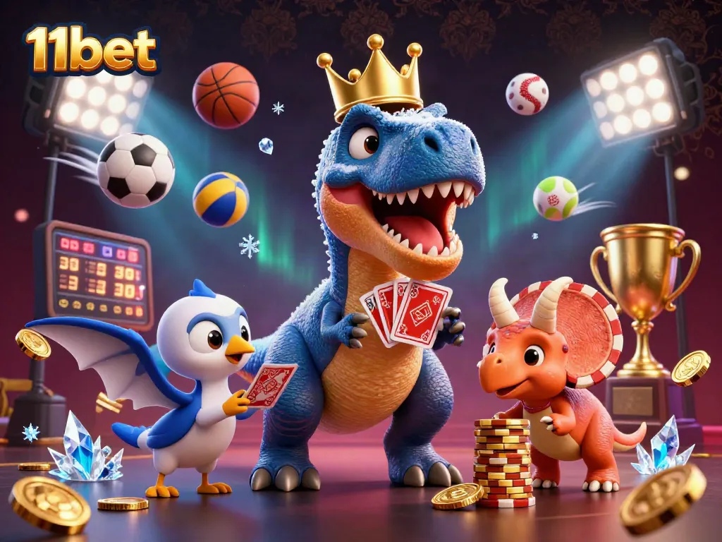 Engage with thrilling 11bet casino action featuring characters in a dynamic gambling scene.